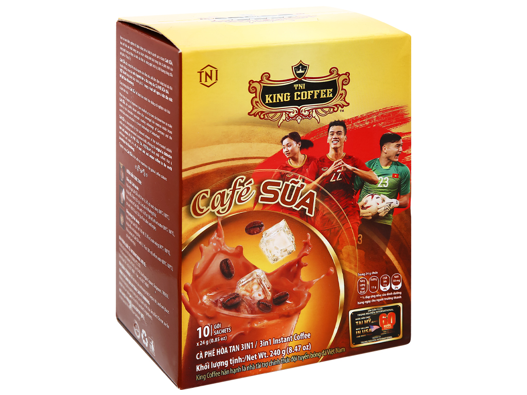 Cà phê sữa TNI King Coffee 3 in 1 240g ( 10 gói x 24g )